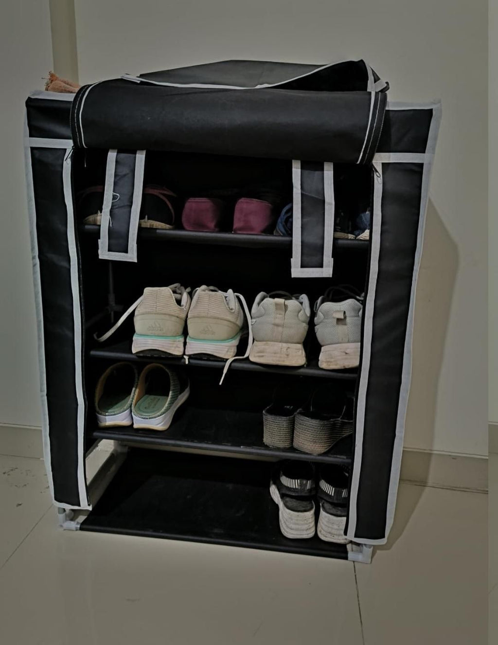 4 Rack Collapsible Wardrobe Cabinet and Shoe Rack